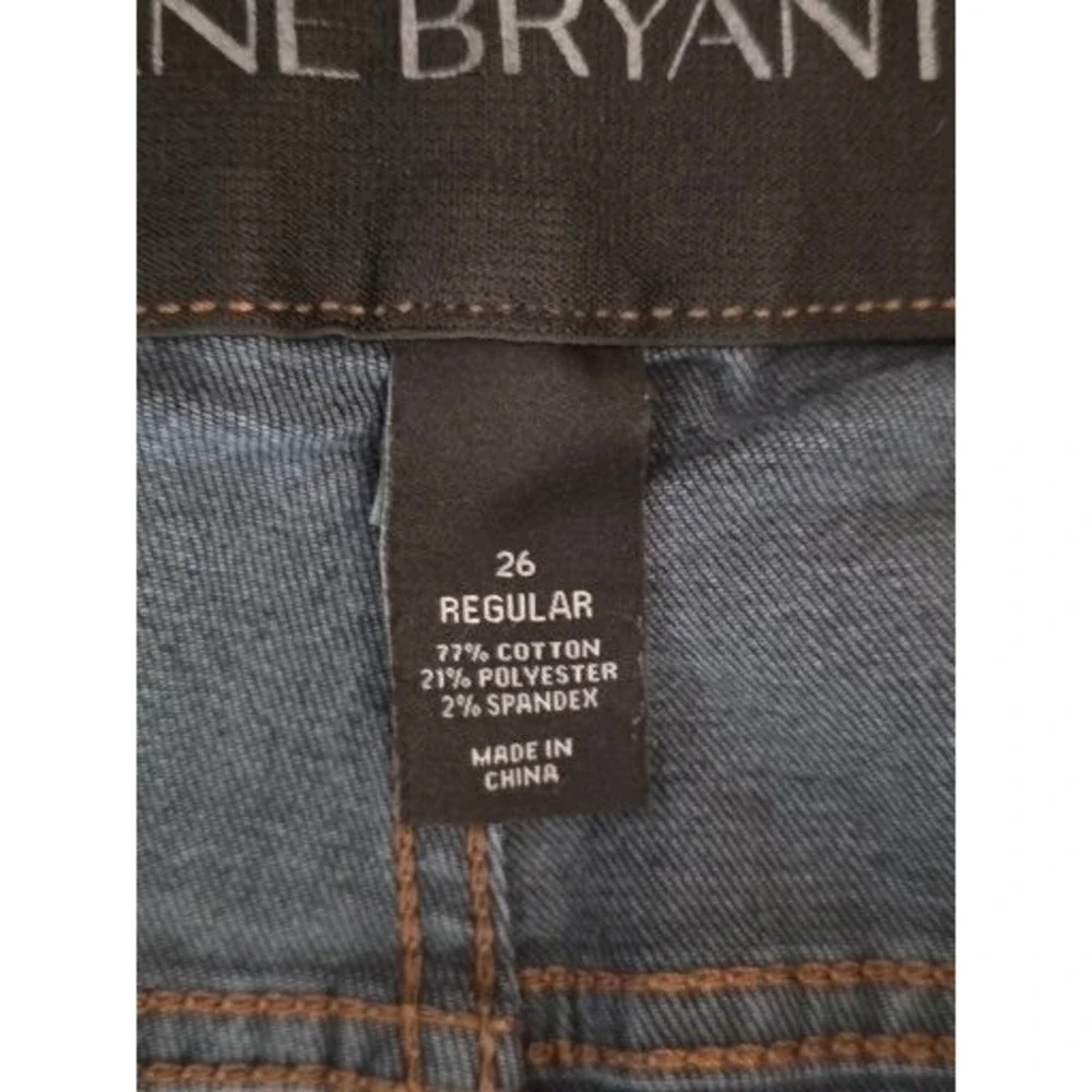 Lane Bryant Straight Tighter Tummy Technology Denim Jeans Dark Wash Sz 26 R Plus - Picture 8 of 10
